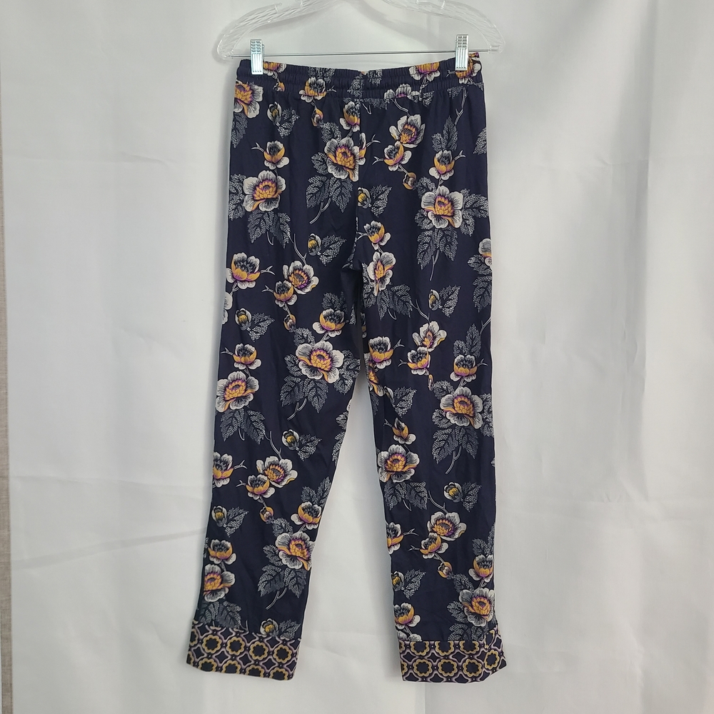 NWT Vera Bradley Sz S Floral Leaf Notch Collar Button Top Pull On Bottom PJ Set - Picture 12 of 13